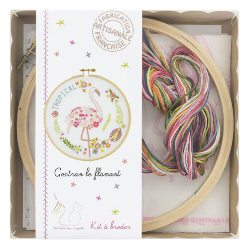 Gontran le flamant - kit broderie