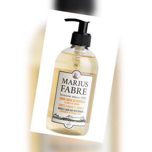 SAVON LIQUIDE DE MARSEILLE FLACON POMPE 400ML SENTEUR ORANGE ET CANNEL
