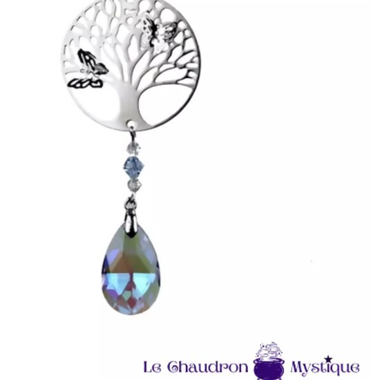 Suncatcher Arbre de Vie + Cristal violet