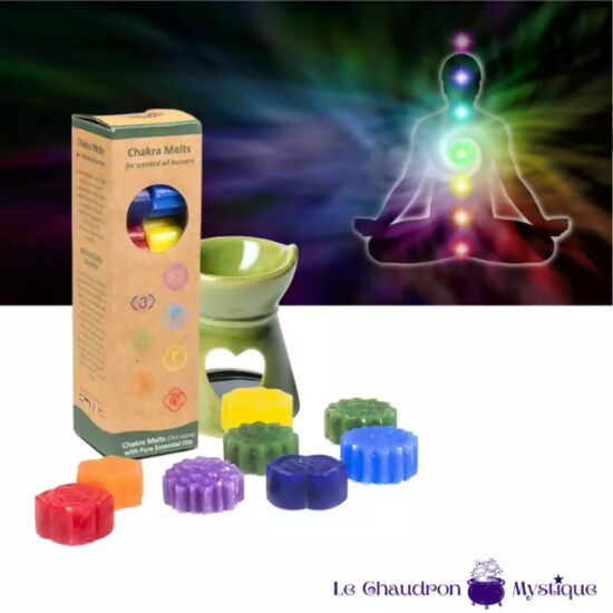 Fondant Cire parfumée 7 Chakra pour brûle encens