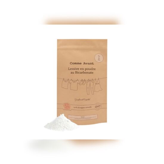 Lessive en poudre au bicarbonate Certifié Écodétergent®