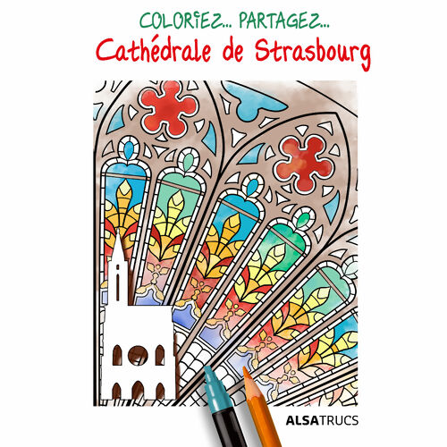 Coloriage Cathédrale de Strasbourg