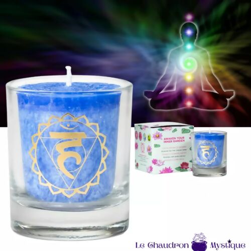Bougie parfumée 5ème CHAKRA Vishudda - Bleu