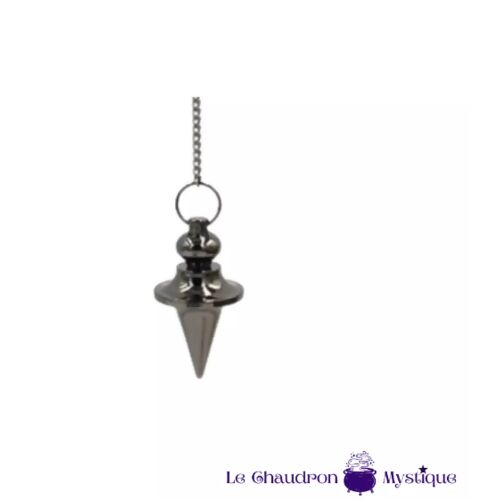 PENDULE TOUPIE METAL / ANTHRACITE