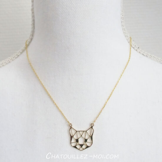 COLLIER CHAT ORIGAMI OR0