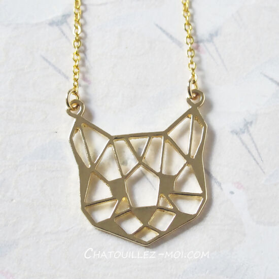 COLLIER CHAT ORIGAMI OR2